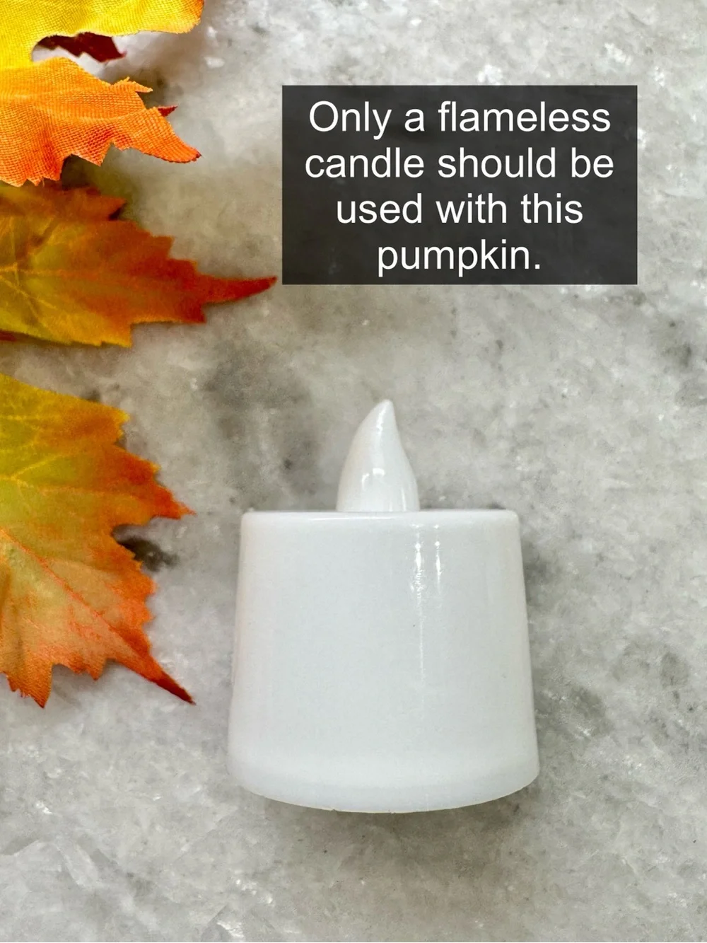 New Halloween RESIN Faux Wicker Black Jack-o'-Lantern Pumpkin w/ Tea Light - 8